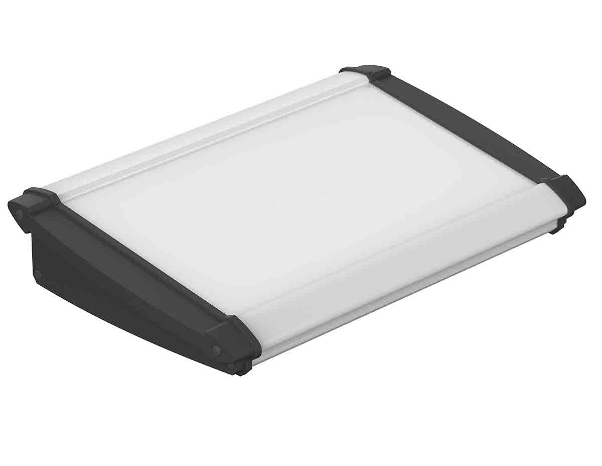 Bopla Alu-Topline Series Black, Natural Aluminium, ABS Desktop Enclosure Sloped Front, 250 mm 53.2 mm, 181.2 mm