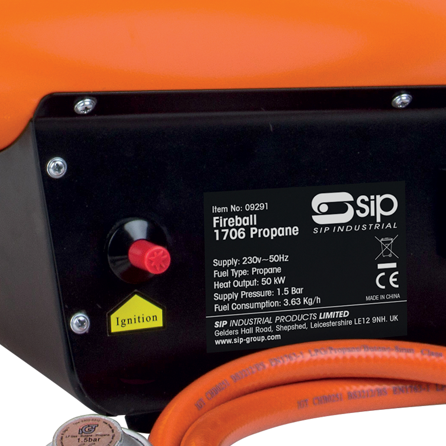 9291 SIP 50 kW Industrial Heater, Portable, Type G - British 3-Pin
