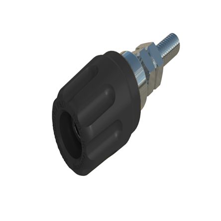 Hirschmann Test & Measurement, Green 16A Binding Post With Brass Contacts and Nickel Plated - 14 mm Hole Diameter