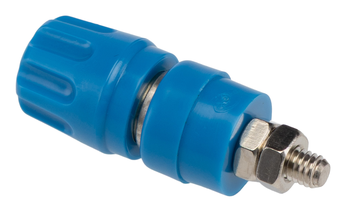 Hirschmann Test & Measurement, Blue 35A Test Connector With Brass Contacts and Nickel Plated - 2 mm Hole Diameter