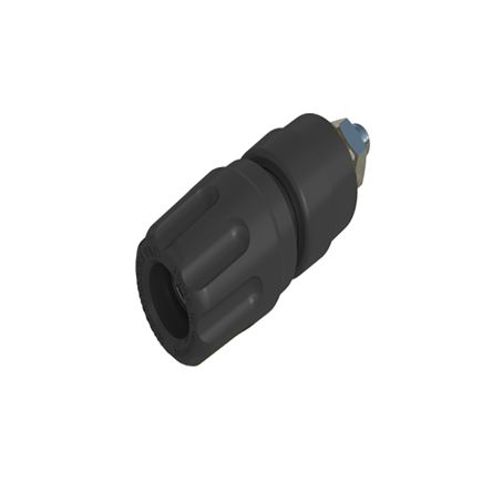 Hirschmann Test & Measurement, Grey 35A Binding Post With Brass Contacts and Nickel Plated - 8 mm Hole Diameter