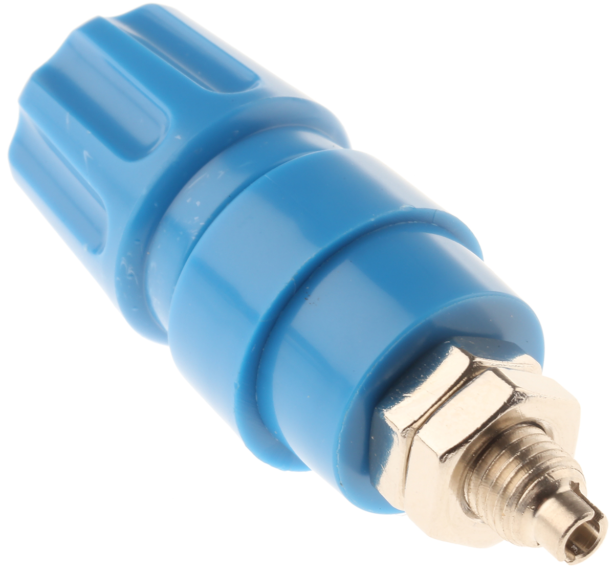 Hirschmann Test & Measurement, Blue 63A Binding Post With Brass Contacts and Nickel Plated - 2.6 mm Hole Diameter