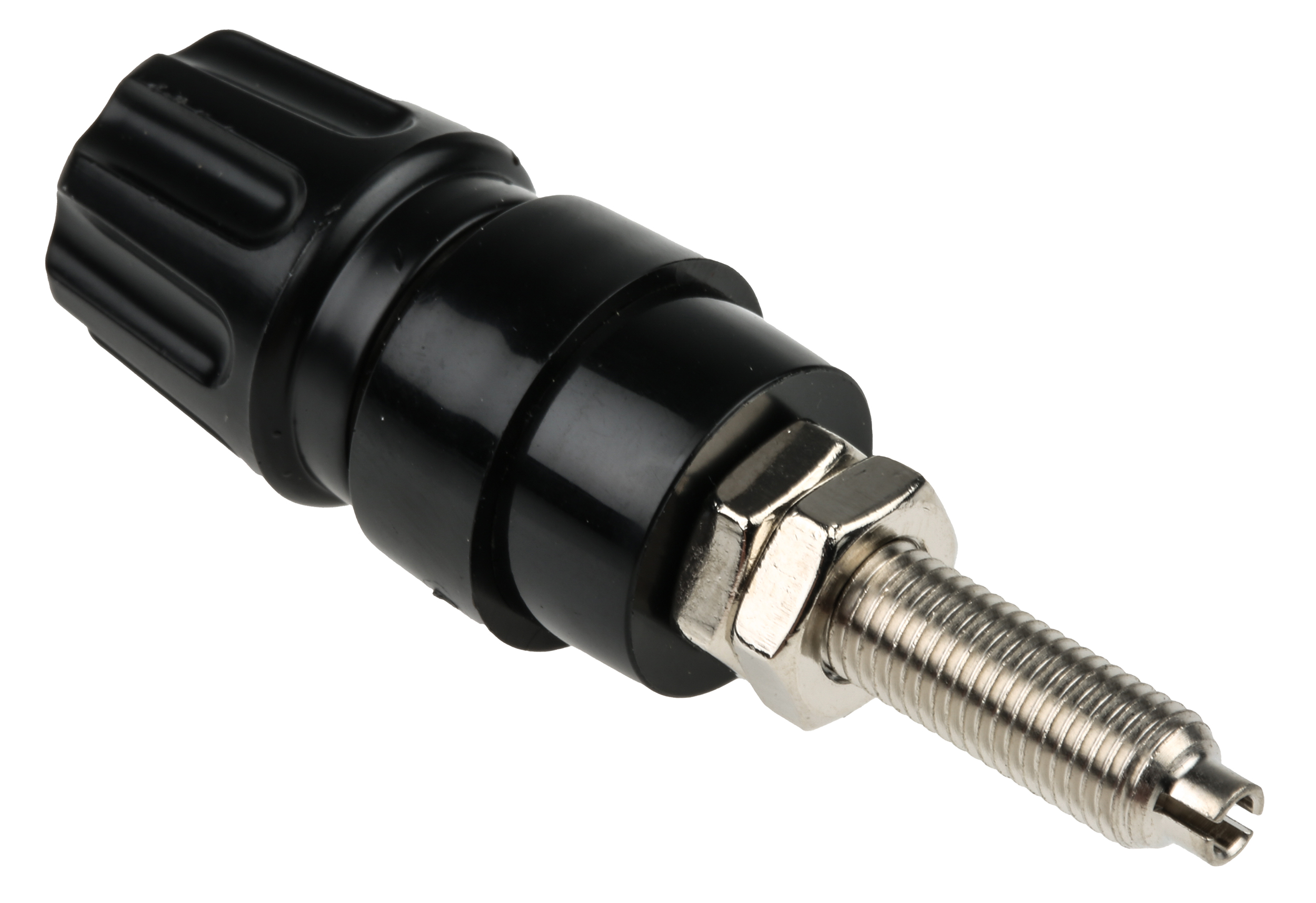 Hirschmann Test & Measurement, Black 63A Test Connector With Brass Contacts and Nickel Plated - 2.6 mm Hole Diameter