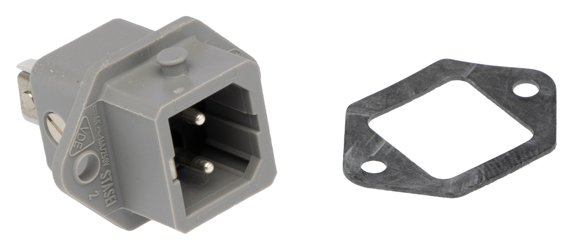 Hirschmann, ST IP54 Grey Front Mount 2+PE Straight Industrial Power Connector, 16A, 250V