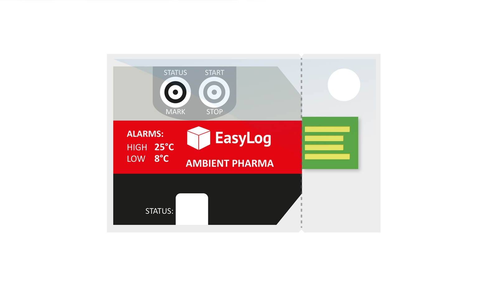 Lascar EL-PDF-1-004 PK10 Temperature Data Logger, USB, 1 Input Channel(s)