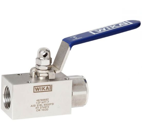 WIKA Stainless Steel Hydraulic Ball Valve, 38388193 NPT 1/2