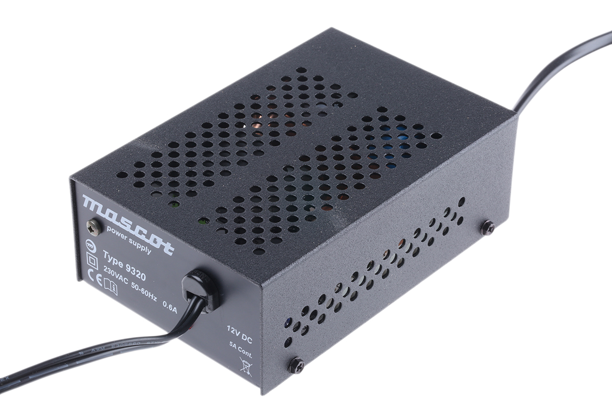 Mascot 70 W AC/DC Adapter 2-Pin (EU) 12V dc Output, 5 A
