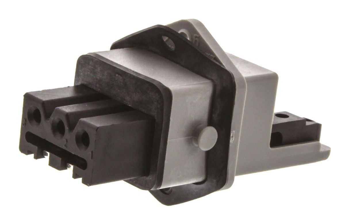 Hirschmann, ST IP54 Black, Grey Industrial Power Connector, Panel Mount, 3P+PE, Rated At 16A, 400V