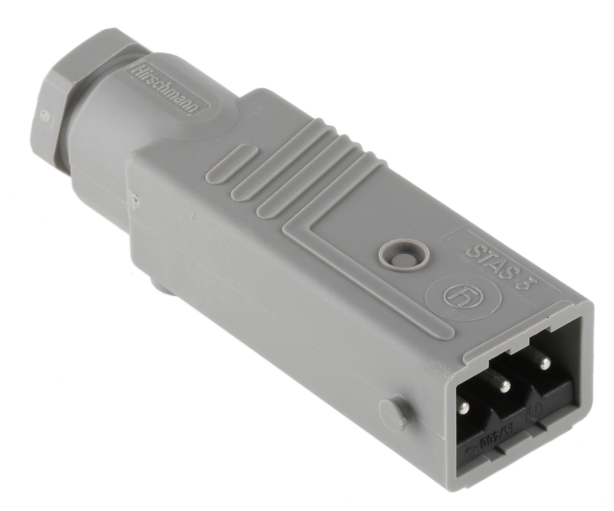 Hirschmann, ST IP54 Grey Cable Mount 3P+PE Straight Industrial Power Connector, 16A, 400V ac