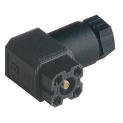 Hirschmann, G IP65 Black Screw Mount 3P+PE Angled Power Connector, 6A, 250V ac/dc