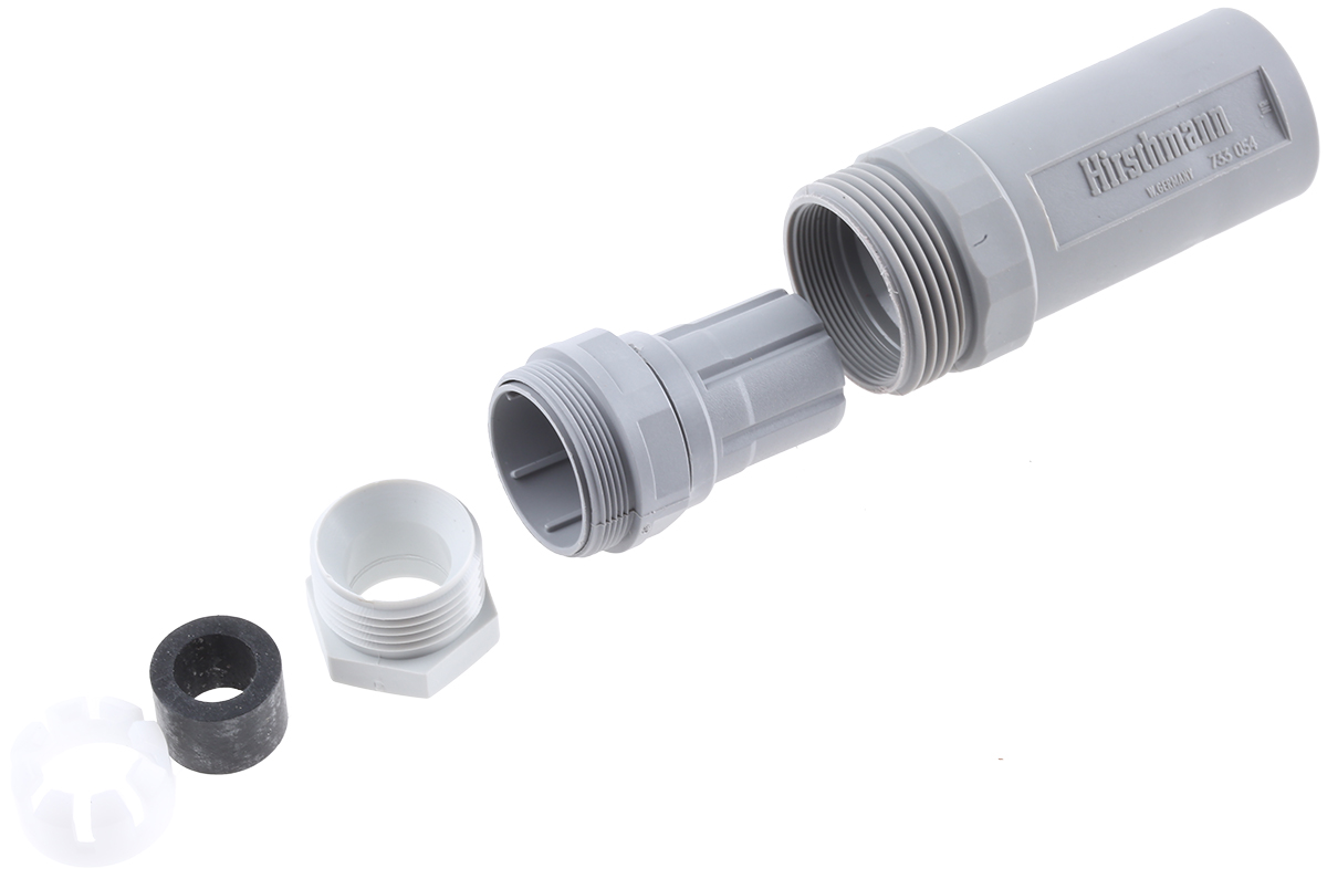 Hirschmann, N6R DM 7 Pole Straight M26 DIN Socket, DIN 43651, 10A, 250V ac/dc IP65, Cable Male