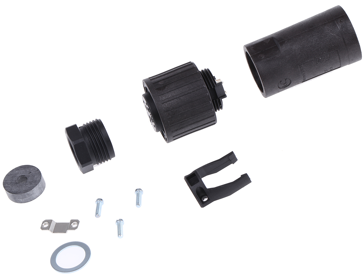 Hirschmann, CM, Copper Straight 4 Way Cable MIL Spec Circular Connector Male, Female Contacts,Shell Size 14, Screw