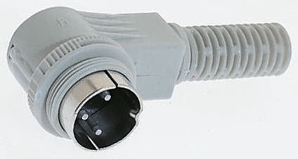 Hirschmann, MAWI 6 Pole Right Angle Standard DIN Plug, DIN 45322, 4A, 34V ac/dc IP30, Cable Male