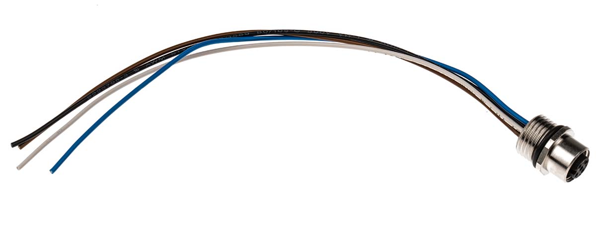 Hirschmann Female 4 way Straight to Unterminated Sensor Actuator Cable, 200 mm