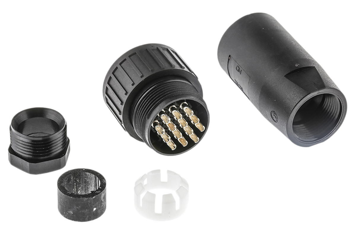 Hirschmann, CM, Copper Straight 14 Way Cable MIL Spec Circular Connector Female, Female Contacts,Shell Size 20, Screw