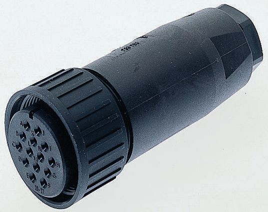 Hirschmann, CM, Copper Straight 17 Way Cable MIL Spec Circular Connector Male, Female Contacts,Shell Size 20, Screw
