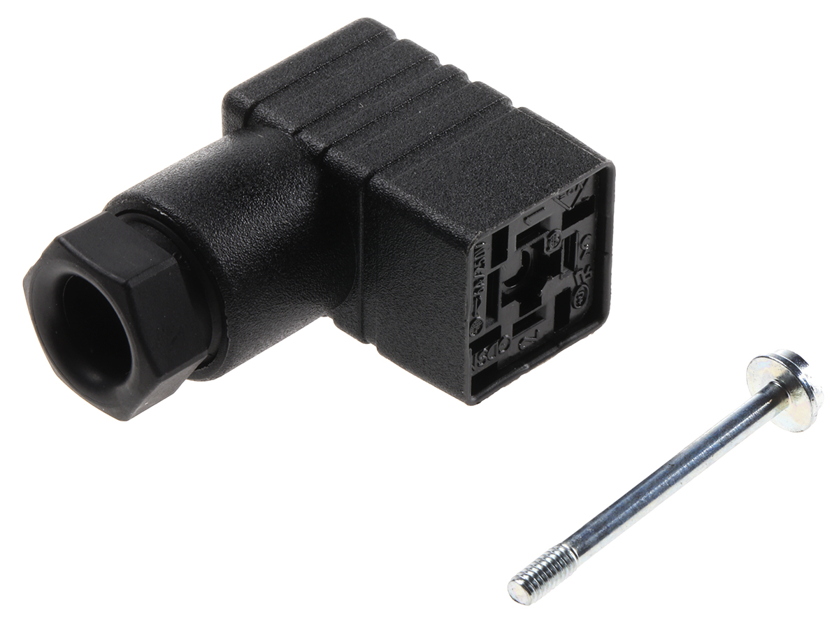 Hirschmann GDSN 207 2+E DIN 43650 C Solenoid Valve Connector Indicator Light, 250V ac/dc Voltage