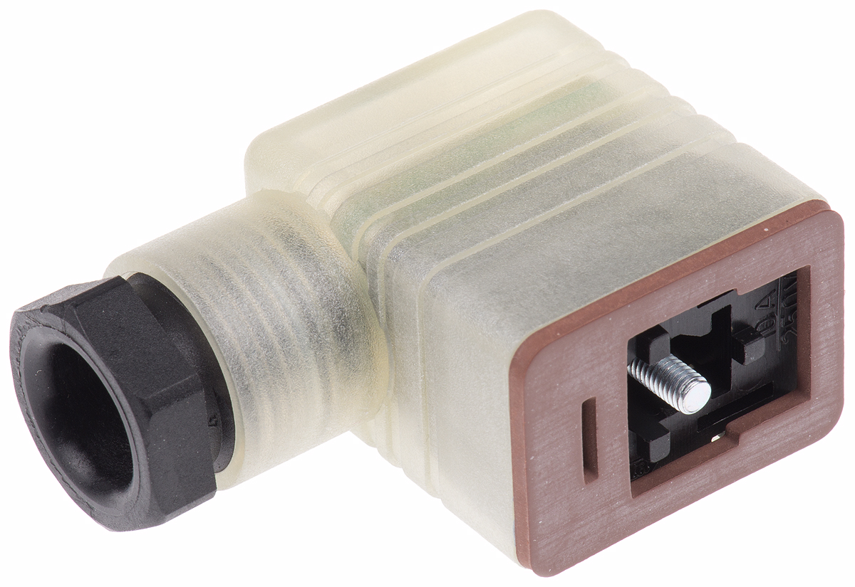 Hirschmann GML 2+E DIN 43650 B Solenoid Valve Connector Indicator Light, 24V Voltage