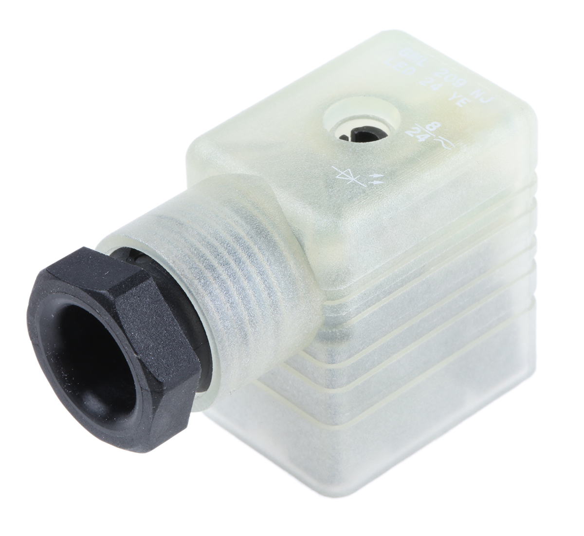 Hirschmann GML 2+E DIN 43650 B Solenoid Valve Connector Indicator Light, 24V ac/dc Voltage