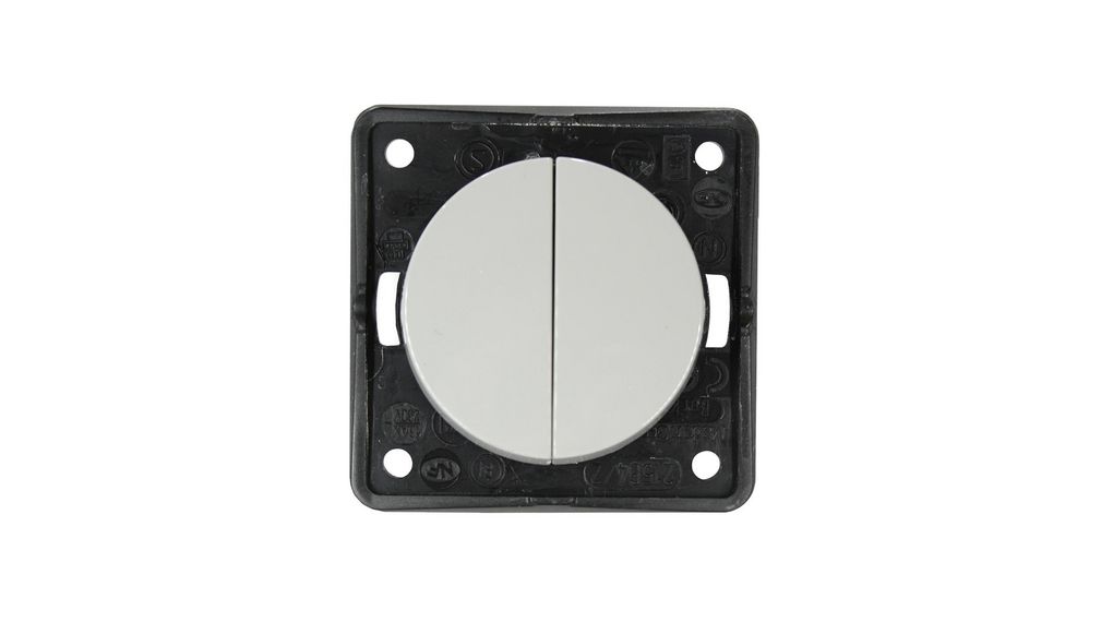Berker Grey Rocker, 2 Gang, Integro