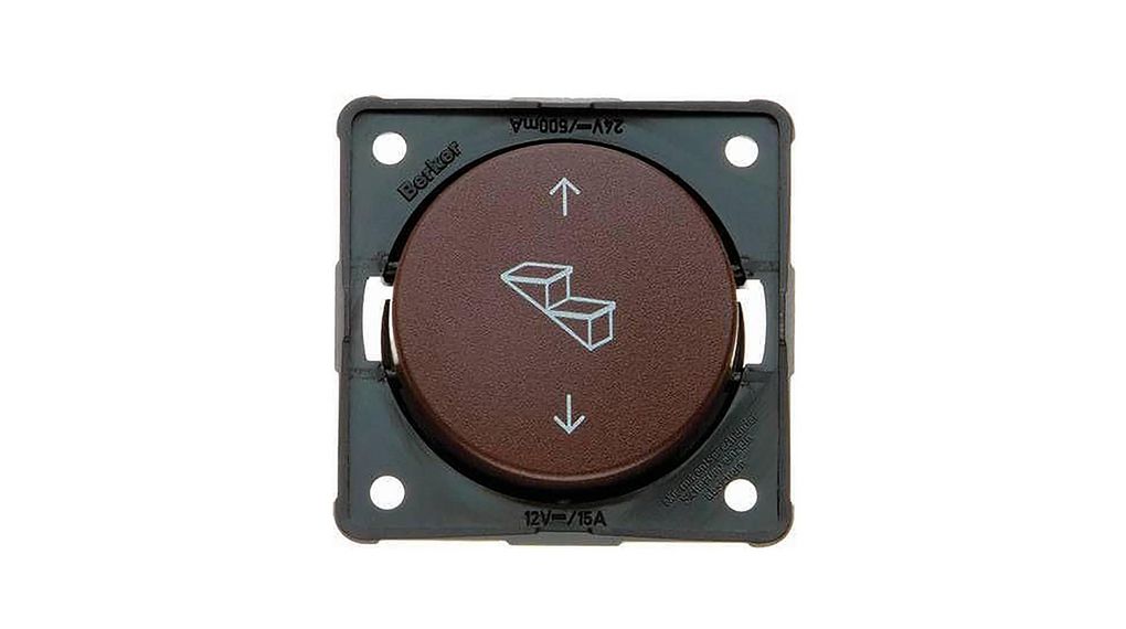 Berker Integro Series Push Button Switch, Momentary, 12 V dc