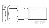 TE Connectivity 2031 8028 92 Series, Plug Cable SMA Connector, Crimp Termination, Straight Body