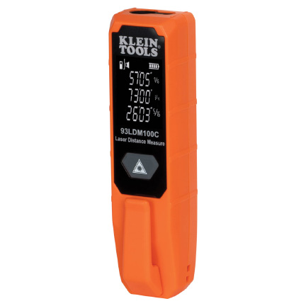 Klein Tools 93LDM100C Laser Measure, 0.051/30.5 μm Range, ±1/16 in, ±1/8 in Accuracy