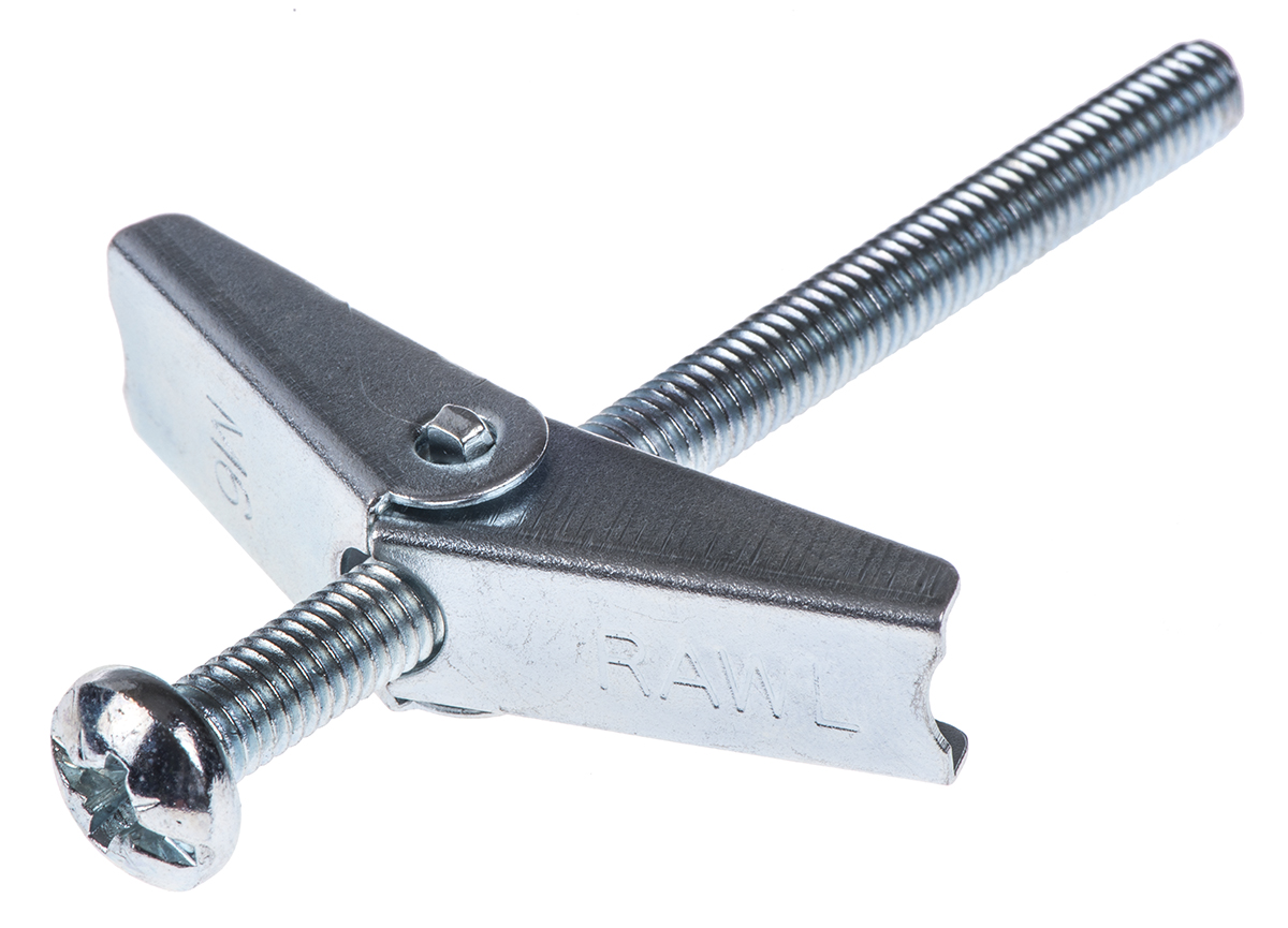 RawlPlug Stainless Steel Spring Toggle Cavity Fixing, 18 mm fixing hole diameter