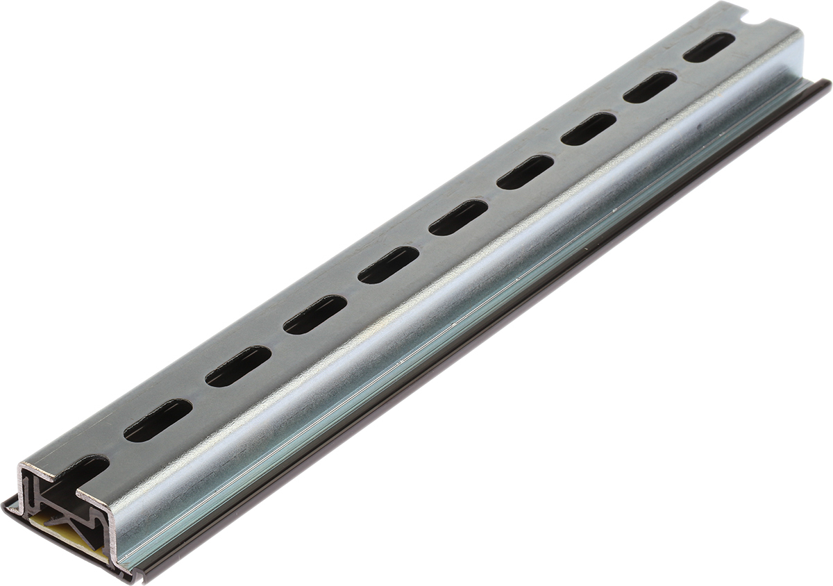 9400d1 PR Electronics Steel Perforated DIN Rail, 250 mm x 35mm x 15 mm