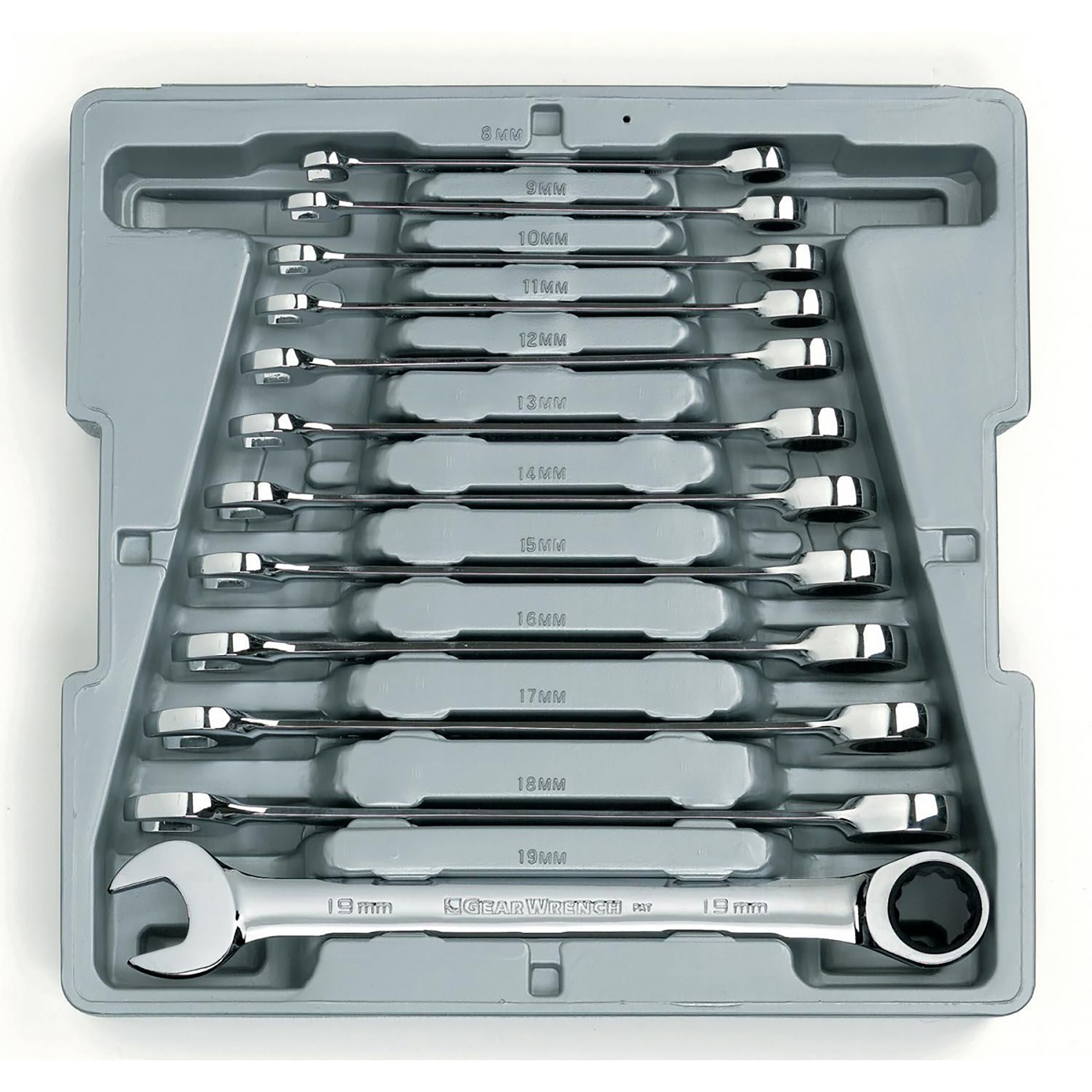 GearWrench 12-Piece Spanner Set, 8 to 19 mm, Alloy Steel