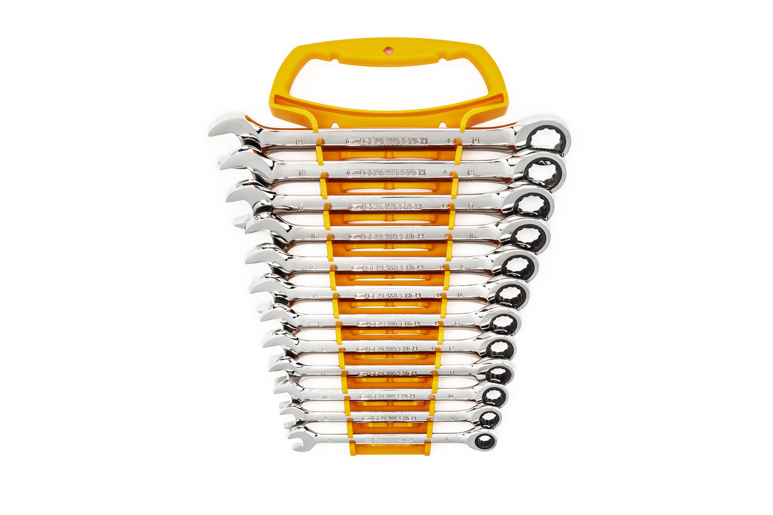 9412 GearWrench 12-Piece Spanner Set, 8 to 19 mm, Alloy Steel