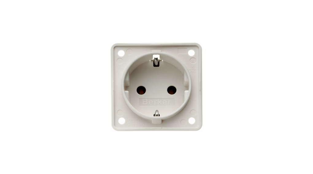 Berker 941 White Plug Socket, 16A, Type F