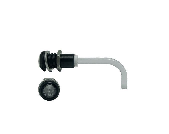 RHD-1100-3000-F9PZ67PR Bivar, Panel Mount Right Angle LED Light Pipe, Clear Round Lens