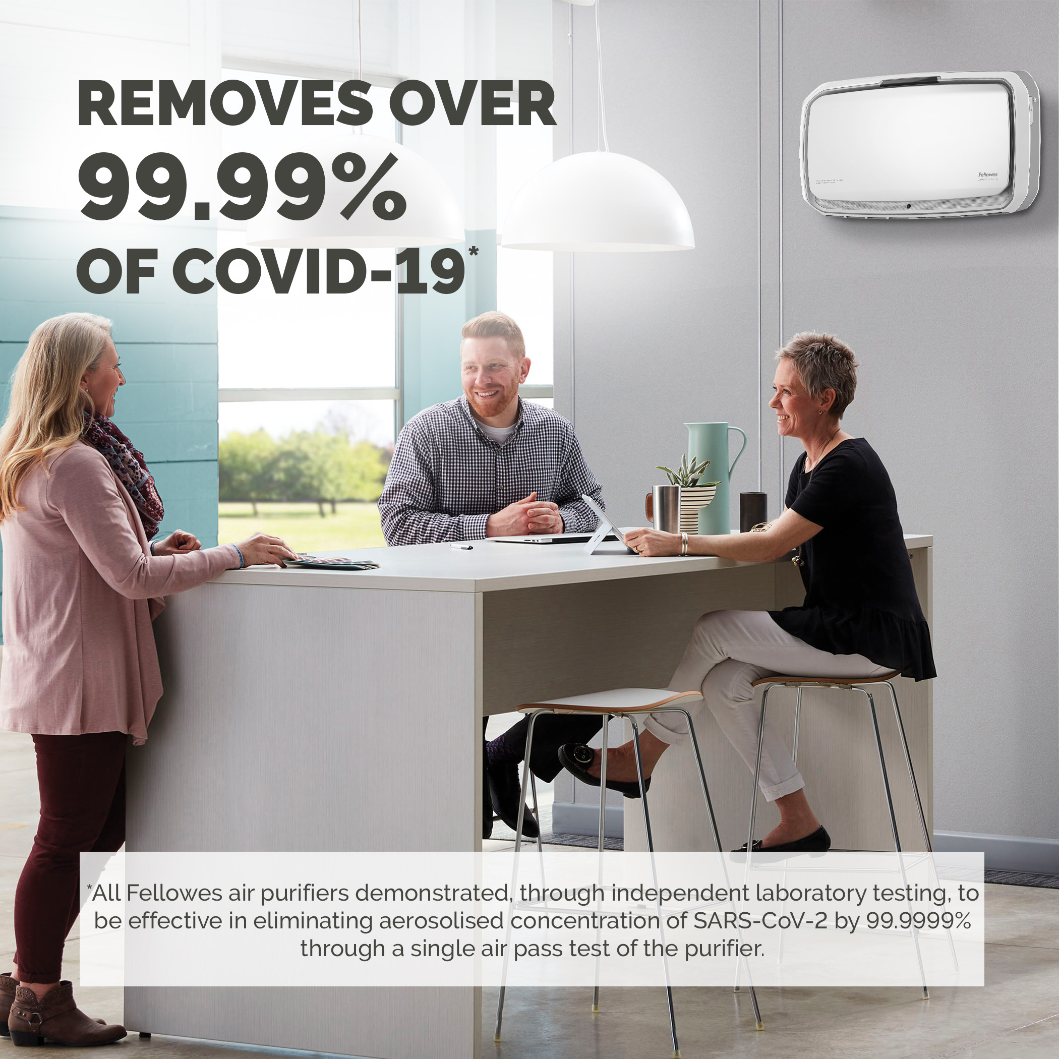 9451001 Fellowes HEPA Air Purifier, 110 m², 55 dB