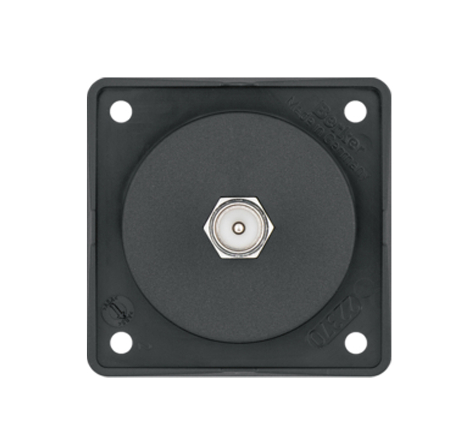 Berker TV Aerial Black Male TV Aerial Connector, Screw