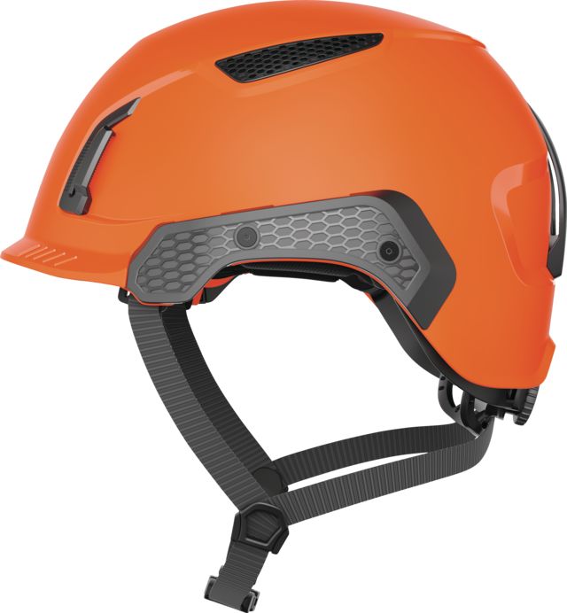 ABUS ABUS Orange Safety Helmet Chin Strap Included Ventilated Adjustable