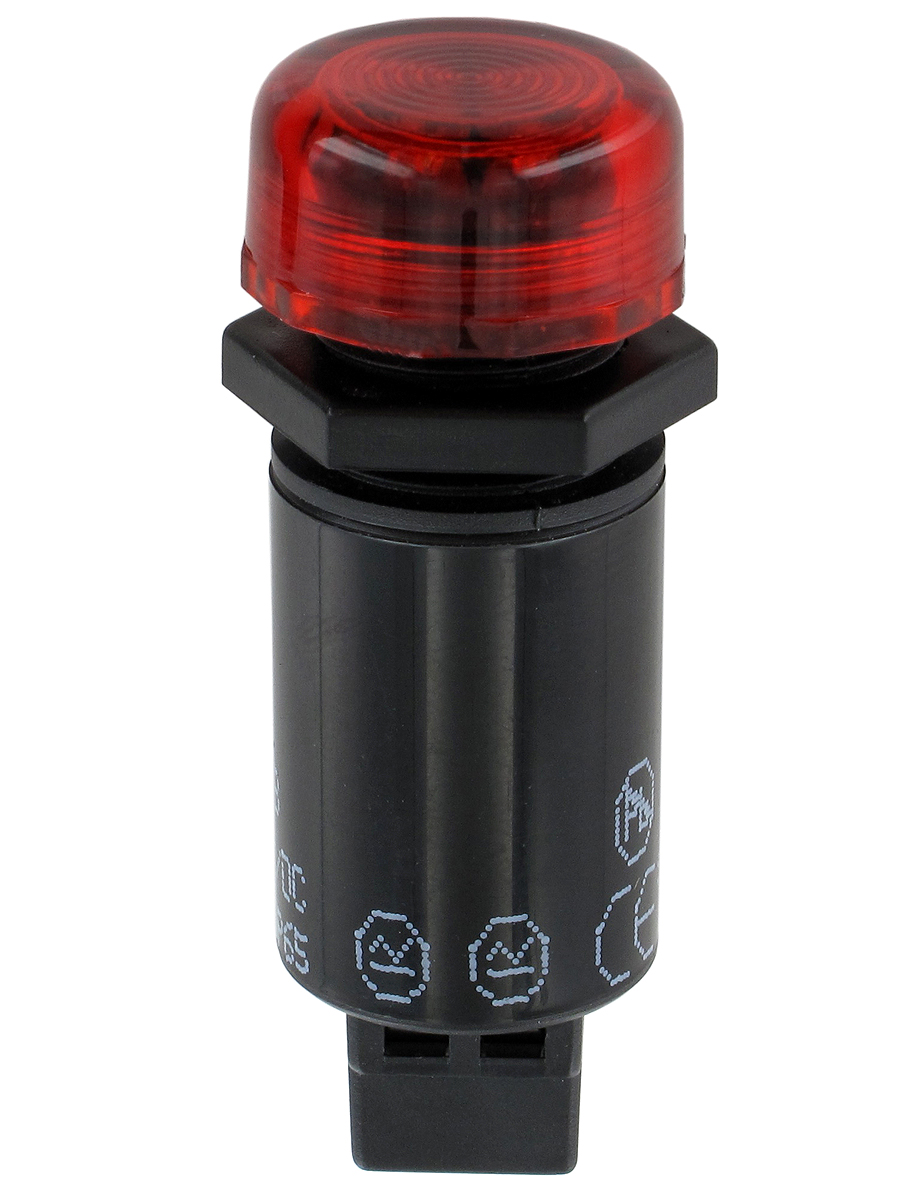 Sloan 948 Series, Red Panel Mount Indicator, FASTON Termination, IP65, 16 mm