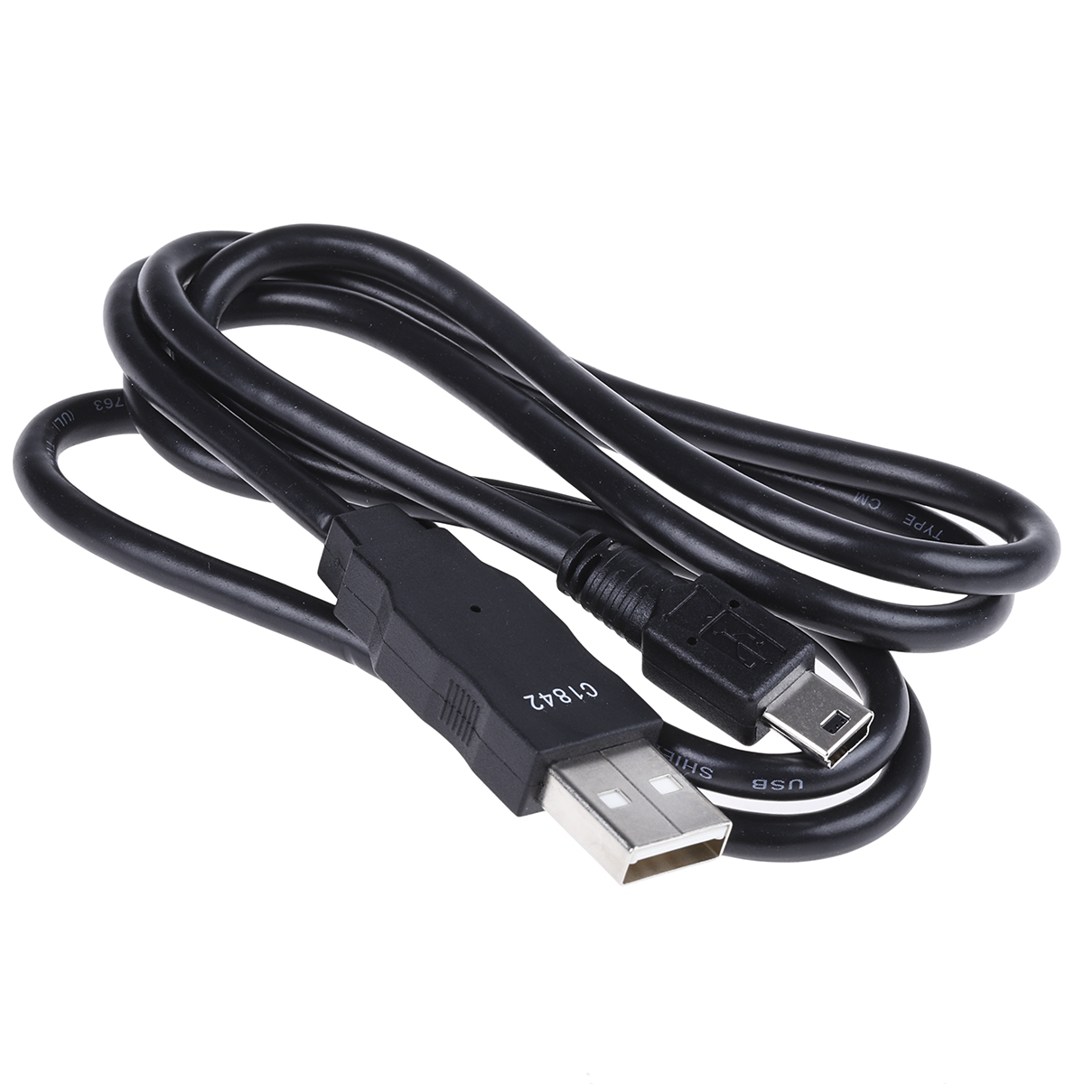 88732-8602 Molex USB 2.0, Male USB A to Male Mini USB B, 1m