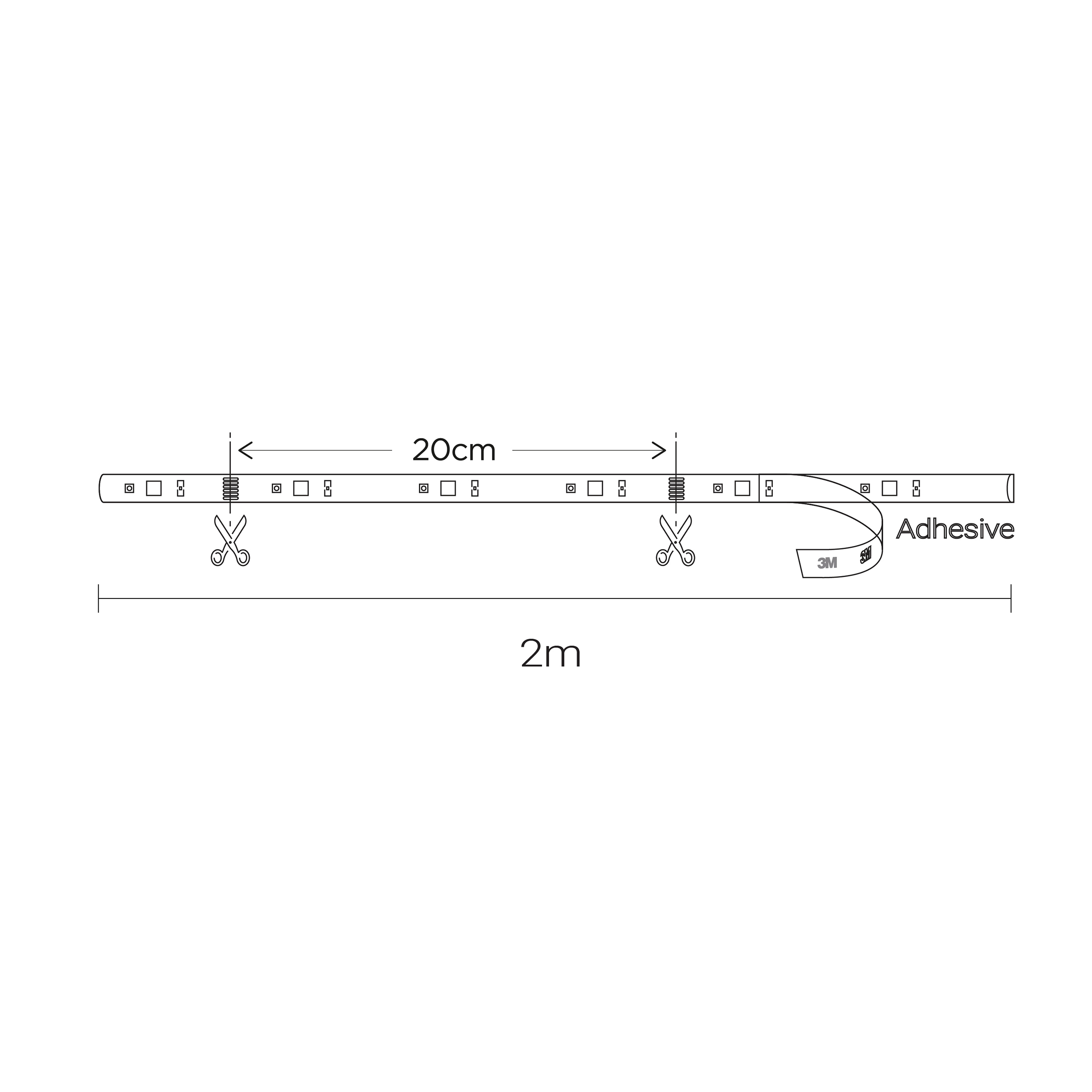 4l18023 4lite UK LED Smart Strip Light 30 W Smart Ceiling Light 2700 → 6500K