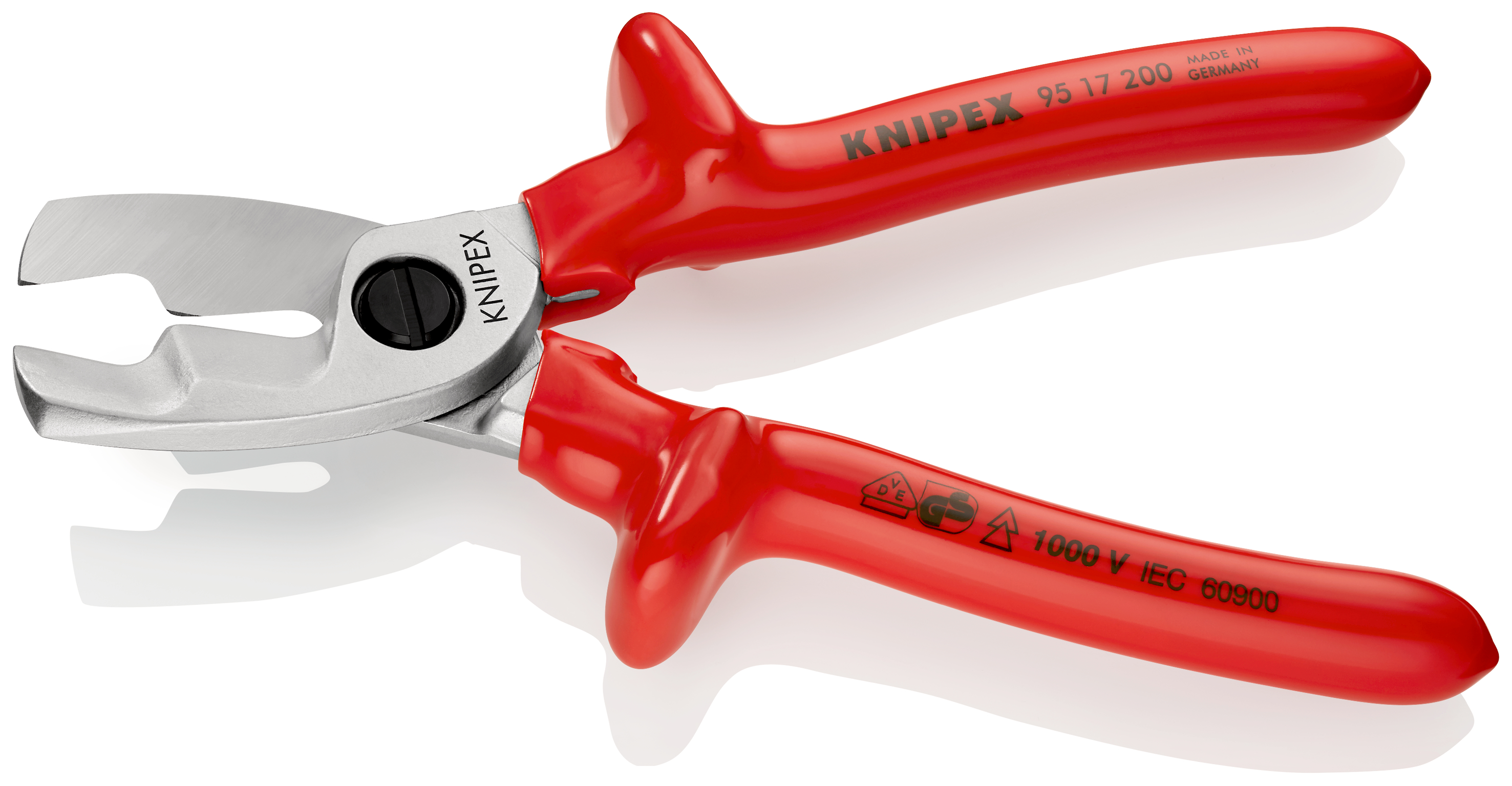 95-17-200 Knipex Knipex VDE/1000V Approved Without Bevel Cable Cutter