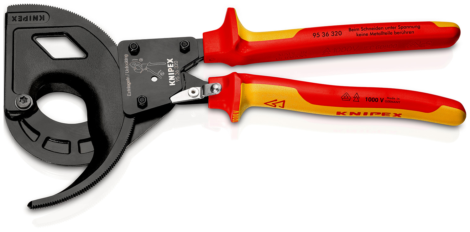 Knipex Knipex VDE/1000V Approved Ratchet Cable Cutter