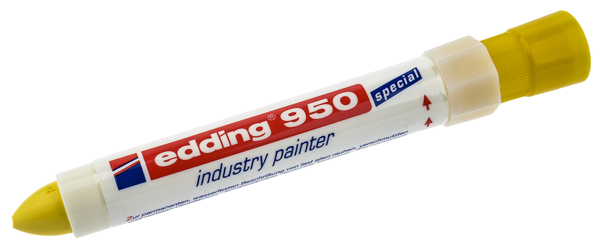 Edding Yellow 10 mm Paint Marker Pen for use with Metal