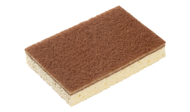Spontex Brown Sponge Scourer 128 mm x 26mm x 84 mm, for Kitchen Use