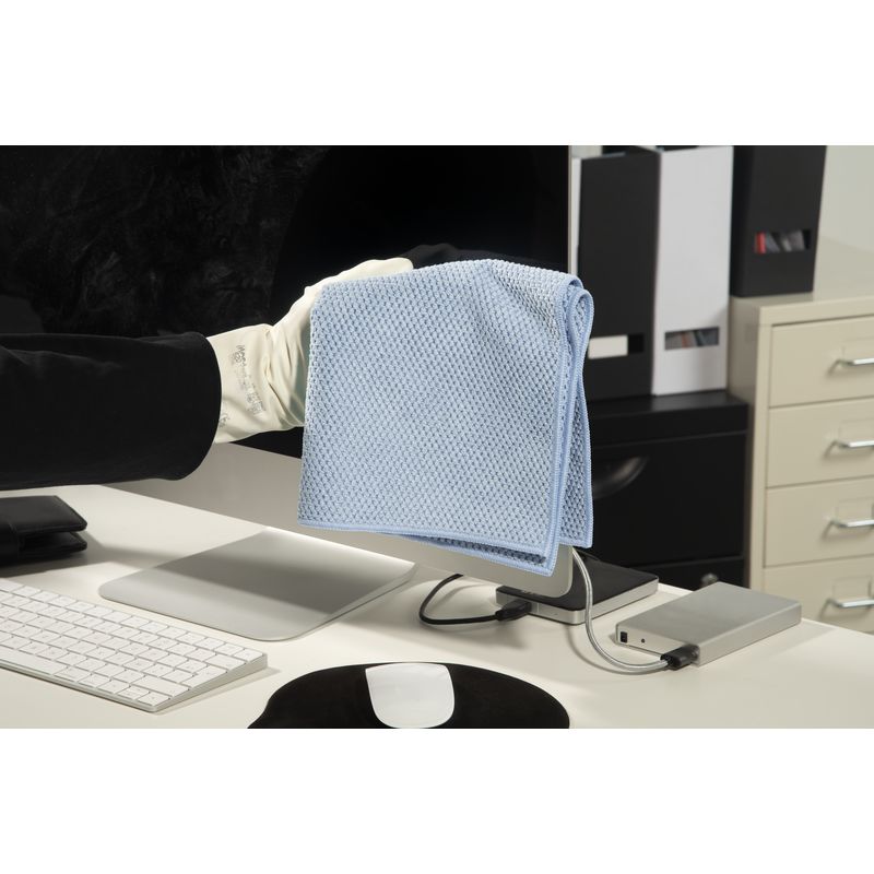 95000117 Spontex Spontex Blue Cloths for Cleaning, Dry Use, Bag of 5 Per Pack, 38 x 40 mm, Repeat Use