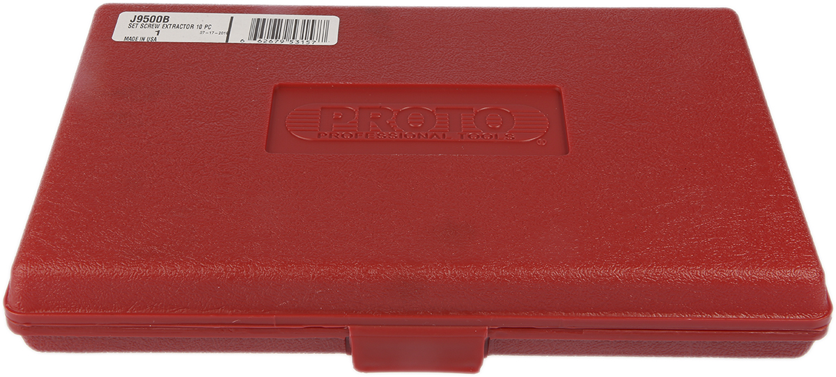 9500b Stanley Proto 10 piece Plastic Carbon Steel Screw Extractor Set