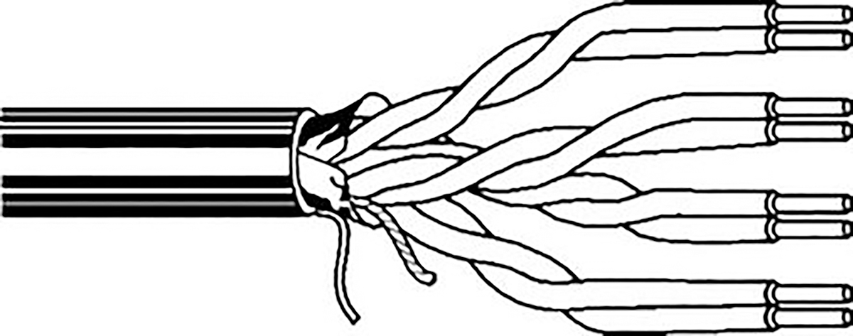 9504nh00500 Belden 9504NH Series Data Cable, 4 Pairs, 0.2 mm², 500 m, Silver Sheath Low Smoke Zero Halogen
