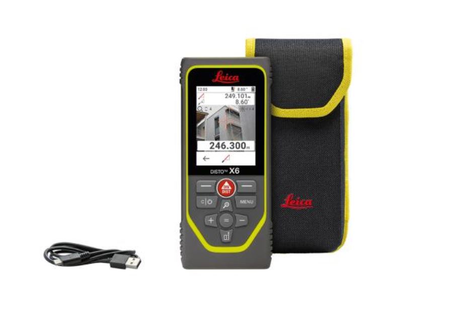 Leica X6-R Distance Meter, 250 m Range, ±1 mm Accuracy