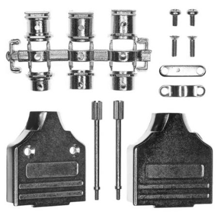 Norcomp 952 Series Zinc Straight D-Sub Backshell, 15 Way Strain Relief