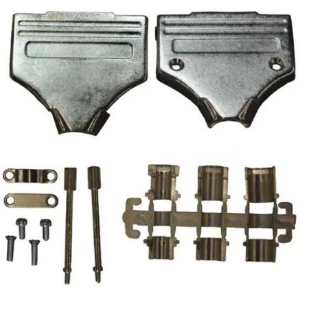 Norcomp 952 Series Zinc Straight D-Sub Backshell, 25 Way Strain Relief