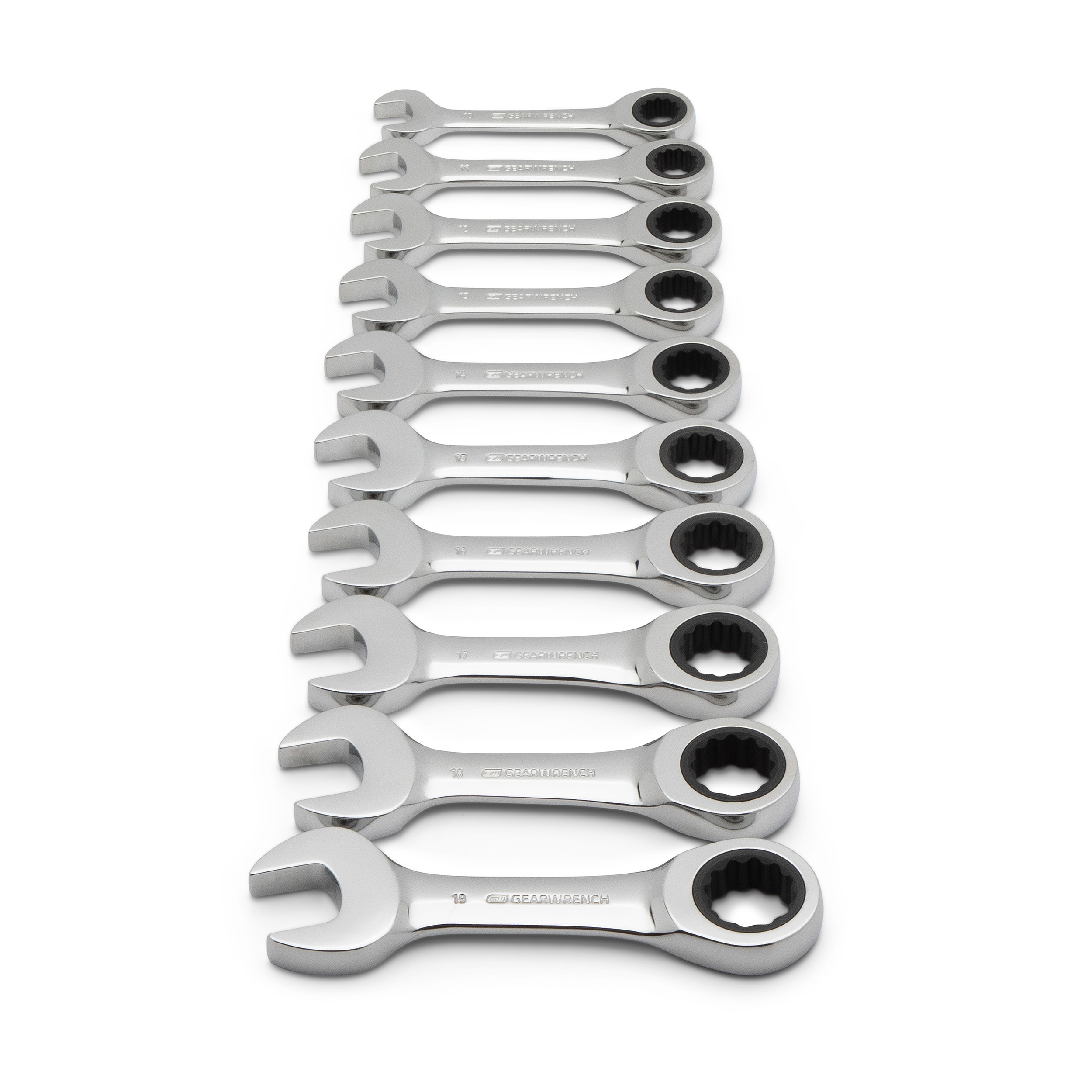 GearWrench 10-Piece Spanner Set, 10 to 19 mm, Alloy Steel